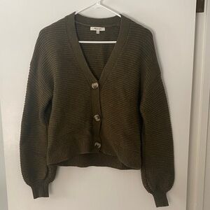 Madewell Deep Olive Cardigan Sweater
